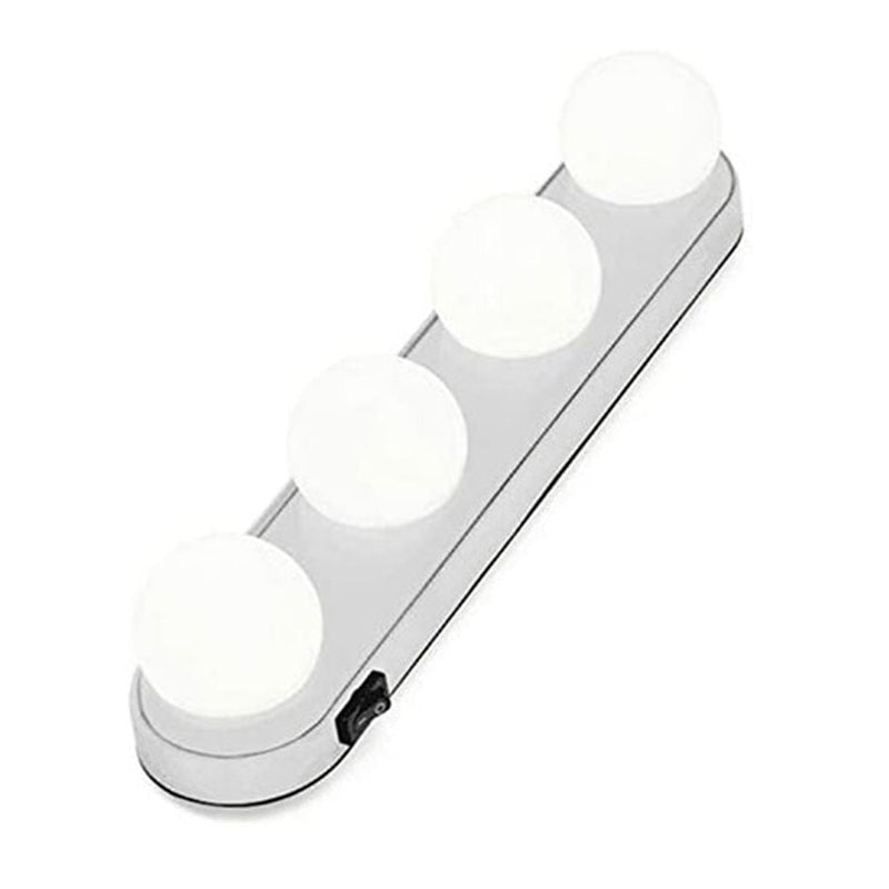 Arandela de Espelho de Camarim para Maquiagem com 4 Leds e Sem Fio.