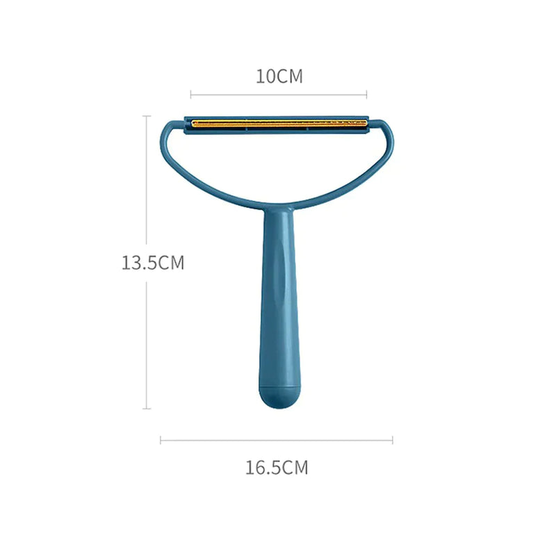 Removedor De Pelos Escova Portatil Fiapos Pequenas Sujeiras 2 Em 1 Azul